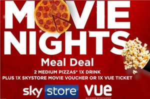 Free VUE Ticket (Or Sky Store Online Movie Voucher) with £6 Pizza Deal @ Asda