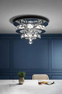 Crystal Double-Layer Round LED Ceiling Light Cool White with code. Sold & Delivered by Living and Home