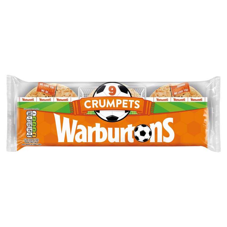 Warburtons Crumpets 9 Per Pack