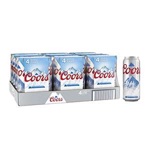 Coors Lager Cans 500ml x 24 Bulk Pack 4% Alcohol by Volume - £26.49 @ Amazon