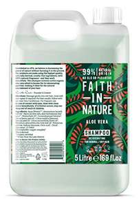 Faith In Nature Natural Aloe Vera Shampoo,For Normal to Dry Hair, 5L Refill Pack (£29.14 S&S)