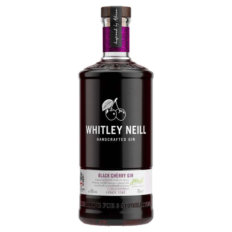 Whitley Neill Handcrafted Black Cherry Gin 43% ABV 70cl £18 @ Sainsbury's