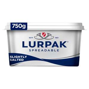 Lurpak Spreadable Blend of Butter and Rapeseed Oil 750g £5.50 @ Sainsburys