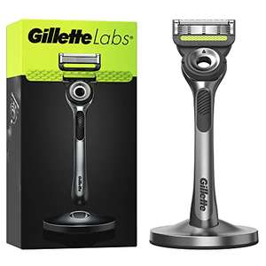 Gillette Labs Men's Razor + 1 Razor Blade Refill, with Exfoliating Bar, Includes Premium Magnetic Stand (£10.68/£9.55 Subscribe & Save)