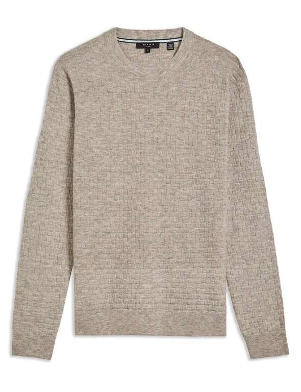 Ted Baker Textured Crew Neck Jumper (3 colour selections) £37 + free click and collect @ Marks & Spencer
