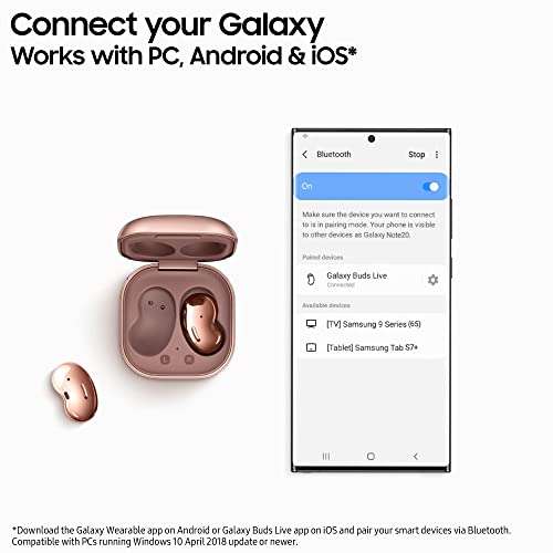Samsung Galaxy Buds Live Wireless Earphones Mystic White (UK Version) - £67.20 @ Amazon