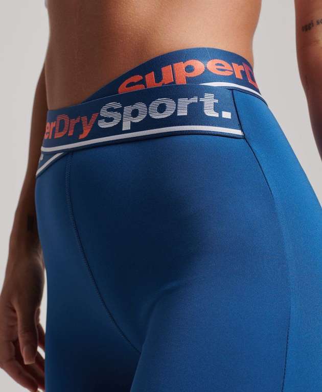 Superdry Training Cross 7/8 Leggings Mazarine Blue Free C&C | hotukdeals