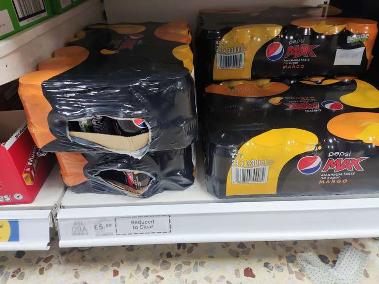 Pepsi Max Mango 24 x 330ml cans instore Goodmayes (London)