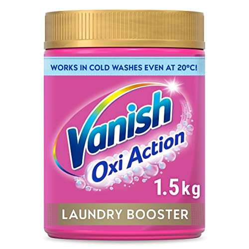 Vanish Oxi Action Laundry Booster and Stain Remover Powder for Colours 1.5kg £8.33 or £7.50 subscribe and save @ Amazon