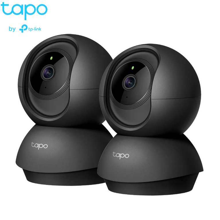 Tapo C211 Black Indoor 2K Wi-Fi Security Camera with Pan Tilt Zoom - Twin Pack / Tapo TC70 Twin Pack - £27.53 - W/Code