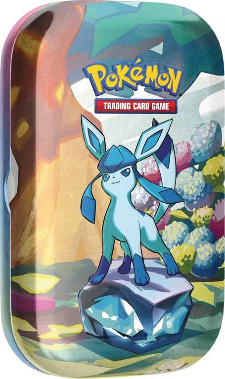 Pokémon TCG: Scarlet & Violet—Prismatic Evolutions Mini Tin – Glaceon (2 Booster Packs & 1 Coin) - Invite Only