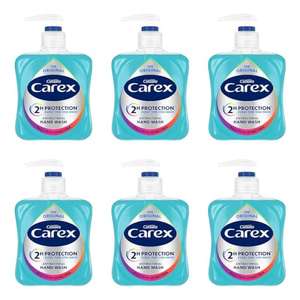 Carex Original Antibacterial Hand Wash, Clean & Protect Hands, Bulk Buy, Pack of 6 x 250 ml (Packaging may vary)