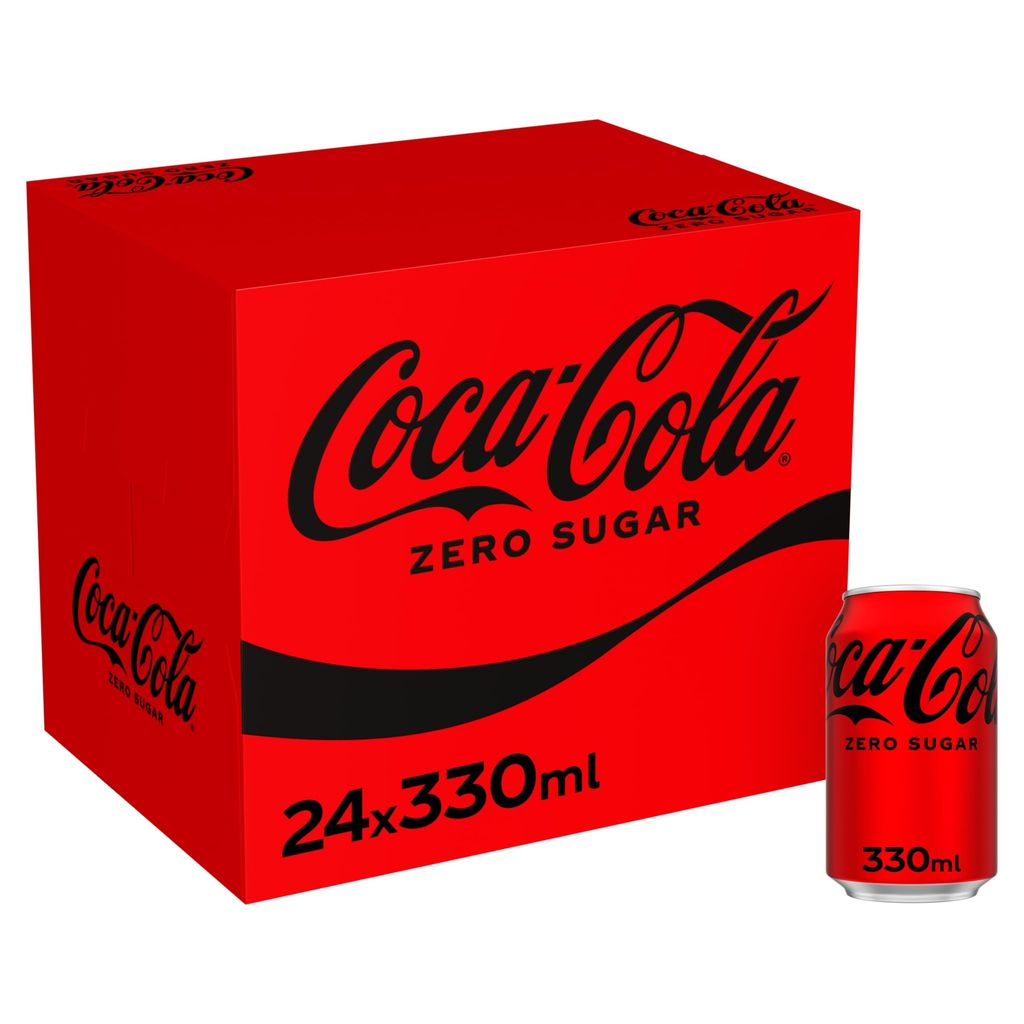 Coca-Cola Zero Sugar Soft Drink Cans, 24 x 330 mL (£5.95 - £5.60 S&S)