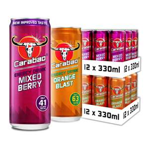 24 Cans Carabao / Sports Drinks W/Code