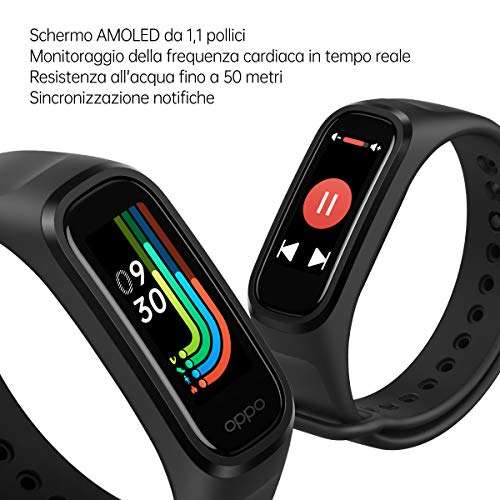 OPPO Band 1.1 inch AMOLED Screen, SpO2 Monitoring, Heart Rate Monitoring (Black / Orange / Blue) - £17.99 @ Amazon