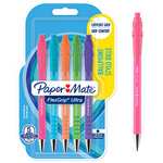 Paper Mate Flexgrip Ultra Retro Ballpoint Pens | Medium Point (1.0mm) | Blue Ink | Retro Barrels | 5 Count