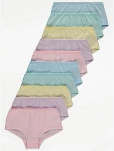 Pastel Short Knickers 10 Pack - £4.80 Click & Collect @ George Asda
