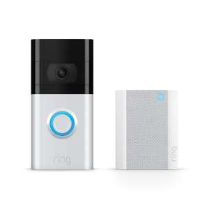 Ring Video Doorbell 3 + Ring Chime by Amazon | Wireless Security Doorbell Camera with 1080p HD video, improved motion detection