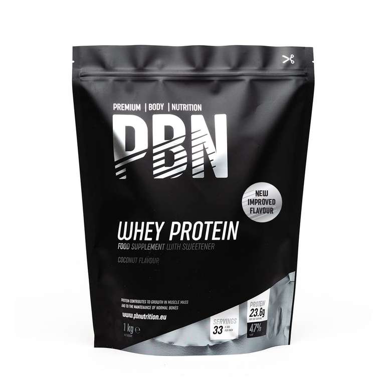 PBN Whey Protein 1KG Coconut £14.34 (Subscribe & Save £12.19) @ Amazon