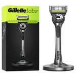 Gillette Labs Men's Razor + 1 Razor Blade Refill, with Exfoliating Bar, Includes Premium Magnetic Stand