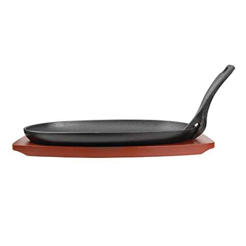 Vogue Olympia Cast Iron Oval Sizzler With Wooden Stand Large 280X190mm Dish £13.73 @ Amazon