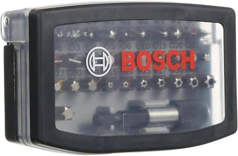 Bosch 2607017319 Professional 32-Piece Screwdriver Bit Set (Extra Hard Screwdriver Bit, Drill Driver and Screwdriver Accessories)