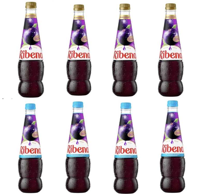 4 x Ribena Blackcurrant Squash 850ml / or 4 x No Added Sugar version (£3.76 with voucher + Max s&s)