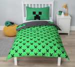 Minecraft Kids Green Bedding Set (Single) - £9 + Free Click & Collect (Selected Stores) @ Argos