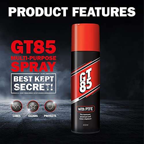 GT85 Multi-purpose PTFE Spray Lubricant Penetrant and Water Displacer Bike Spray 400ml £2.75 @ Amazon