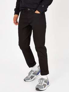 ADAPT Black Technical Slim Leg Jeans (Waist 30/32/34/36/40) - £5 + Free Click & Collect @ George Asda