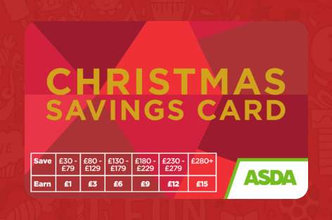 Add £280 to a Asda Christmas savings card and get a £15 bonus @ Asda