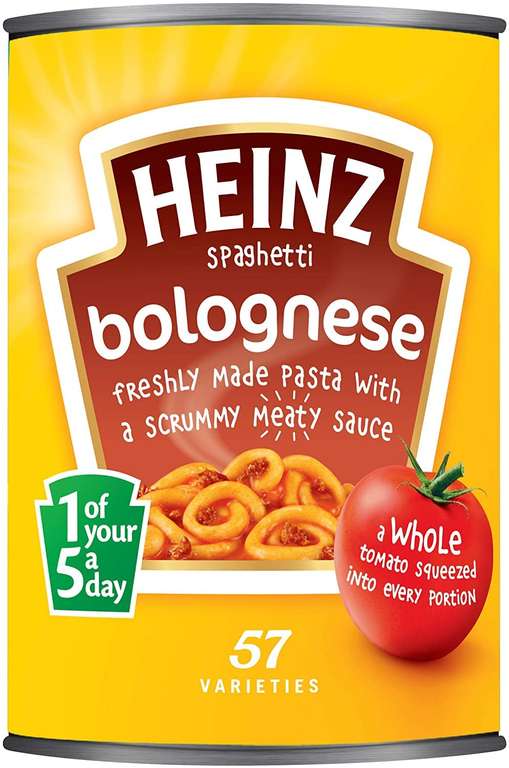 Heinz Spaghetti Bolognese, 400 g (Pack of 6) W/voucher / £5.40 S&S W/voucher - £4.20 Max S&S