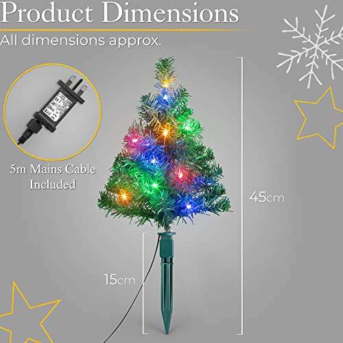 CHRISTOW Christmas Tree Path Lights Outdoor 90 LED Set Of 6 (Multi-Colour) £14.99 @ Dispatches from TII Brands, Devon UK Sold by Amazon