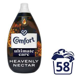 Comfort 'Ultimate Care' fabric conditioner in 'Fresh Sky', 'Fuchsia Passion', or 'Heavenly Nectar', 870ml W/Code