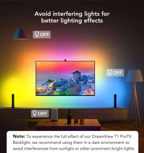 Govee Envisual WiFi RGBIC LED Lights, DreamView T1 Pro Alexa & Google Light Bars for 55-65 inch Screen £77.99 @ Amazon /Govee