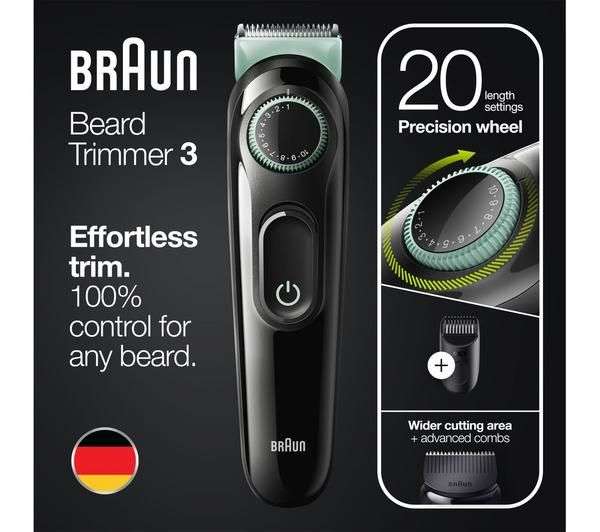 Braun Beard Trimmer Series 3 BRABT3221 - Black & Green - With Code + Free C&C