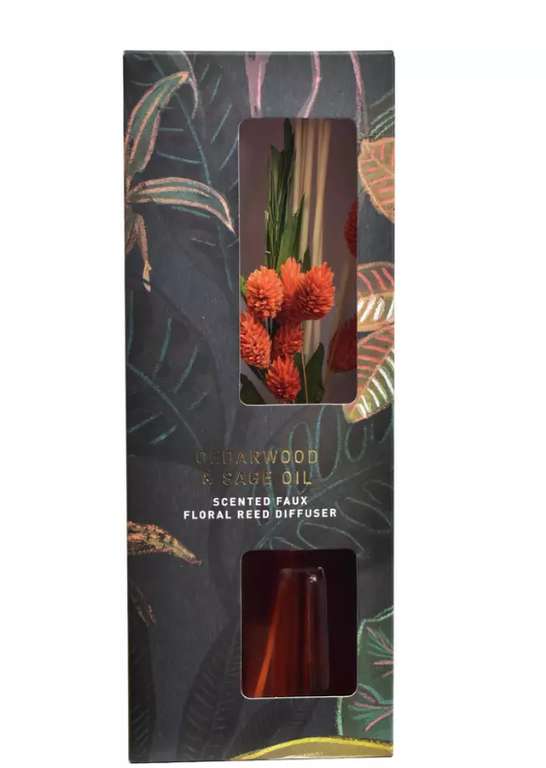 Habitat 100ml Faux Floral Reed Diffuser-Cedarwood & Sage Oil £3 click and collect at Argos