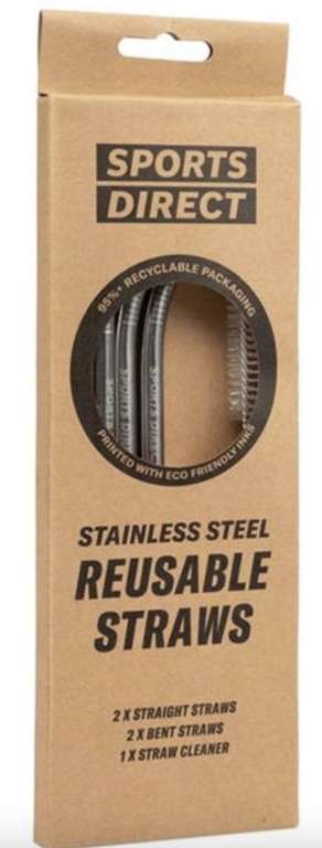 Reusable Straws stainless steel - £2 Instore @ Sports Direct (Merryill)