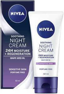 NIVEA Sensitive Night Cream (50 ml) £1.47 each - min order 2 for £2.94 @ Amazon