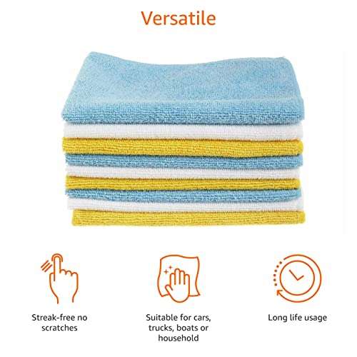 Amazon Basics Microfibre Cleaning Cloths Pack of 24 (30 x 40 cm) - £11.10 (Or £10.55 or less with Sub & Save) @ Amazon