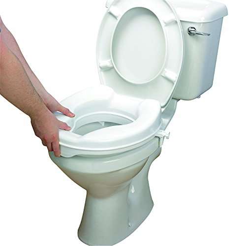 Homecraft Savanah Raised Toilet Seat 4" without Lid, Elongated & Elevated Lock Seat Support - £15.57 @ Amazon
