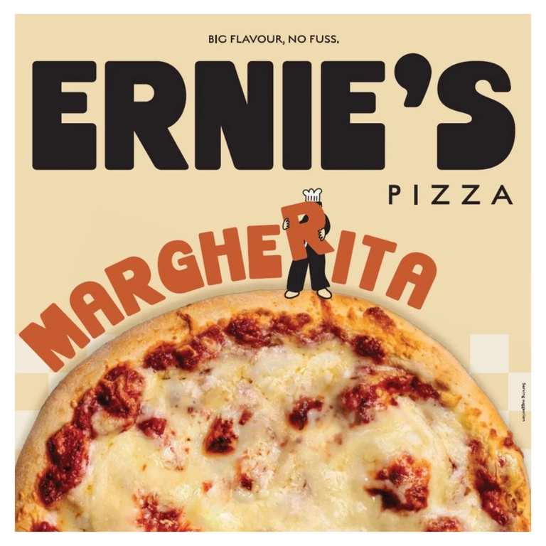 Ernie's Pizza Stonebaked Margherita Pizza 4 x 364g