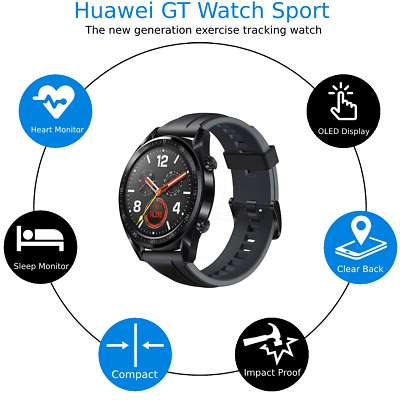 New Huawei Watch GT 46MM Smartwatch Stainless Steel Fitness Watch - £49.99  Delivered @ The Big Phone Store / Ebay - hotukdeals