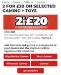 Get 2 - £20 On Over 60+ Nintendo Switch Games (Free Reserve & Collect)