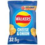 Walkers Cheese & Onion Crisps 32.5g x 32 (+ Save 15% with first S&S order)