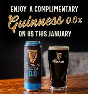 Selected App Users Can Get A Free Guinness 0.00% This January Via The O'Neill's App