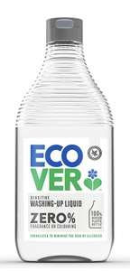 Ecover Zero Washing Up Liquid, 450ml £1.40 / £1.26 Subscribe & Save (Cheaper on 1st S&S) @ Amazon