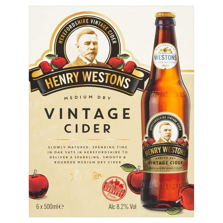 Westons Vintage Cider 6x 500ml, 8.2% ABV