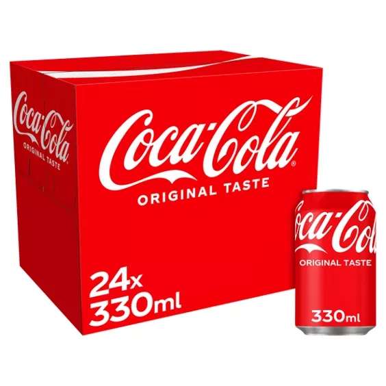 Coca cola 24 pack original 330ml cans - Bournemouth