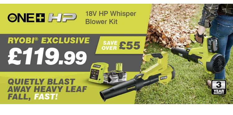 18V ONE+ HP Cordless Brushless WHISPER 